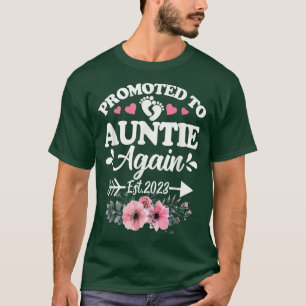 T-shirt Doted To Auntie Again Est 2023 Pregnancy Announ