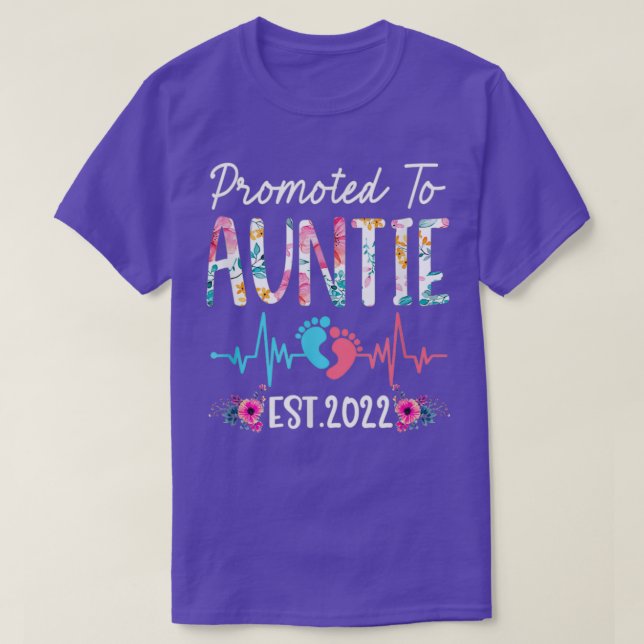 T-shirt Doted To Auntie Est 2022 Funny Floral Mothers D (Design devant)
