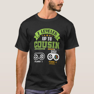 T-shirt Doted To Cousin Vintage I Leveled Up To Big Cou