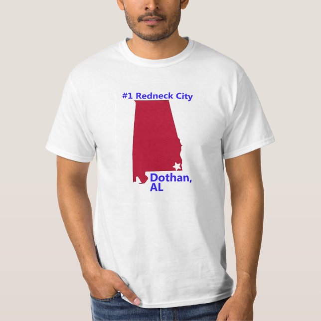 T-shirt Dothan est la ville du plouc #1 en Alabama (Devant)