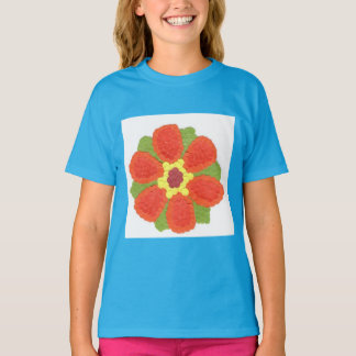 T-shirt Dotty Flower Girls' American Apparel Raglan