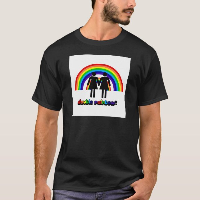 T-shirt Double arc-en-ciel (Devant)