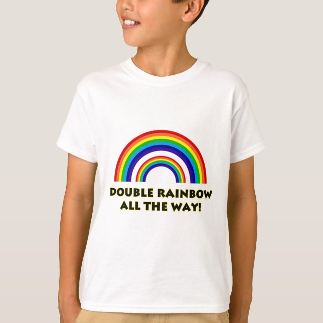 T-shirt Double arc-en-ciel. COMPLÈTEMENT ! ! (Devant)