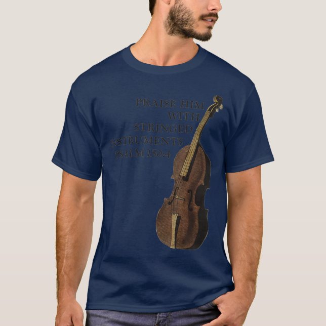 T-shirt Double bass Christian Upright Bass (Devant)
