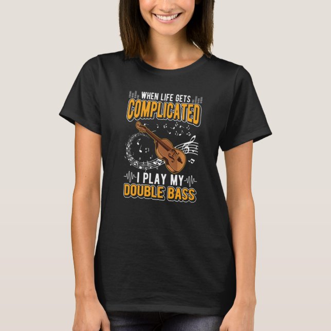 T-shirt Double Bass Contrabass Joueur double Basse (Devant)