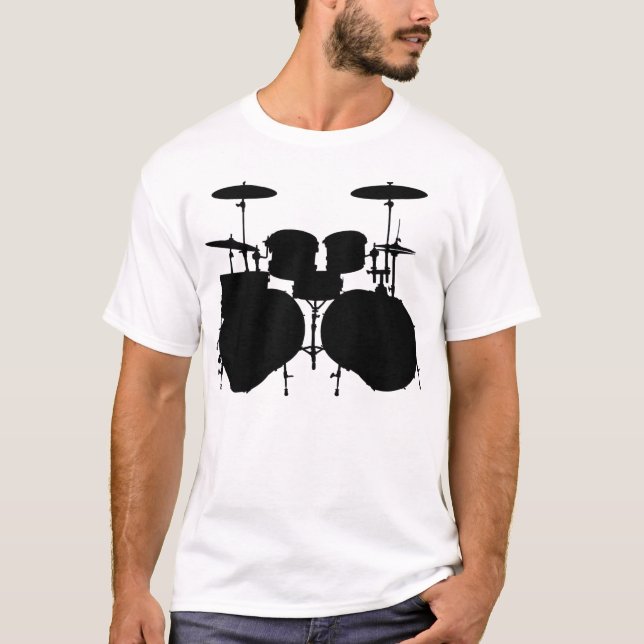 T-shirt Double basse Drumset - lumière (Devant)