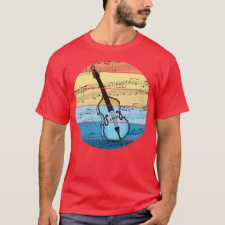 T-shirt Double Basse Musique Notation Baid Chaîne Musicien