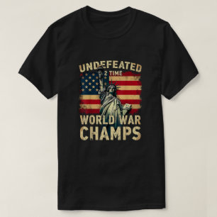 T-shirt Double champion du monde invaincu de la guerre de