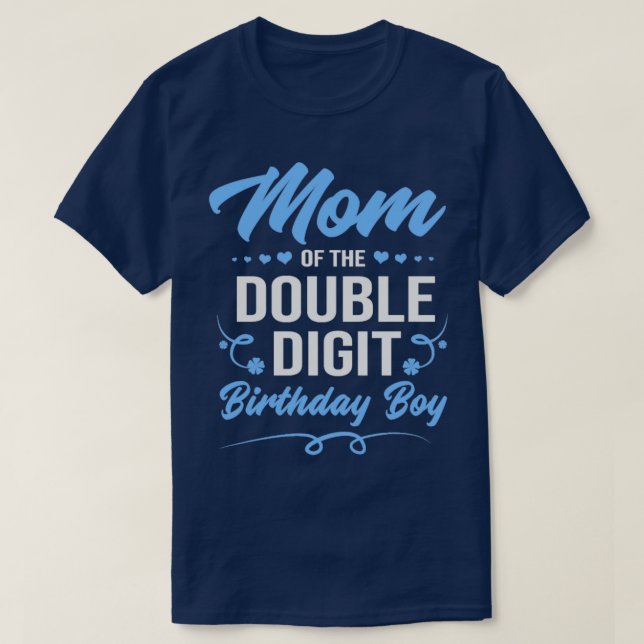 T-shirt Double chiffres Anniversaire Garçon Maman (Design devant)