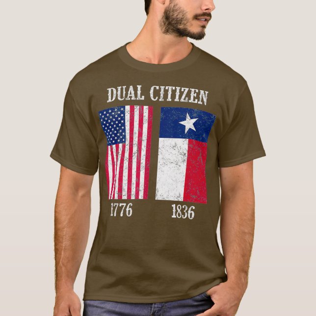 T-shirt Double citoyen des États-Unis et Teas State Pride (Devant)