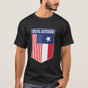 T-shirt Double Citoyen Texas And America Fière De Revenir 