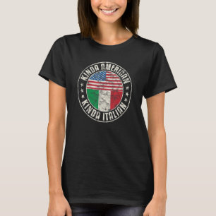 T-shirt Double citoyenneté Américaine Italienne Usa Drapea