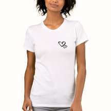 T-shirt double coeur par Posh Little Finds