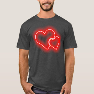 T-shirt Double Coeur Valentines Jour Amour Romc