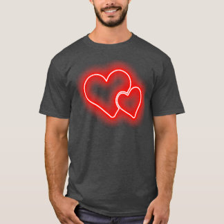 T-shirt Double Coeur Valentines Jour Amour Romc