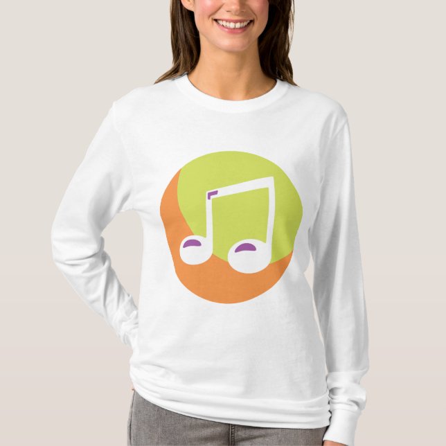 T-shirt Double Croche Vibrant Note de Musique (Devant)