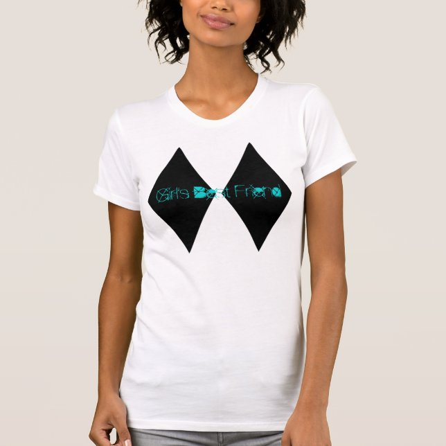 T-shirt double diamant, le meilleur ami de la fille (Devant)
