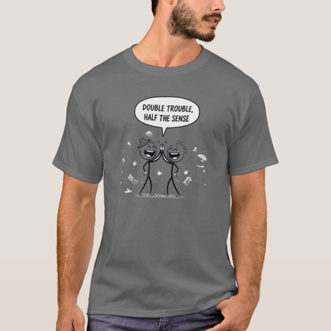 T-shirt Double difficulté à la moitié du sens (Devant)