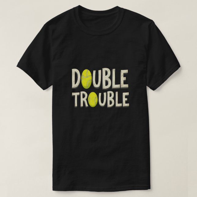 T-shirt Double difficulté Funny Tennis Balls (Design devant)