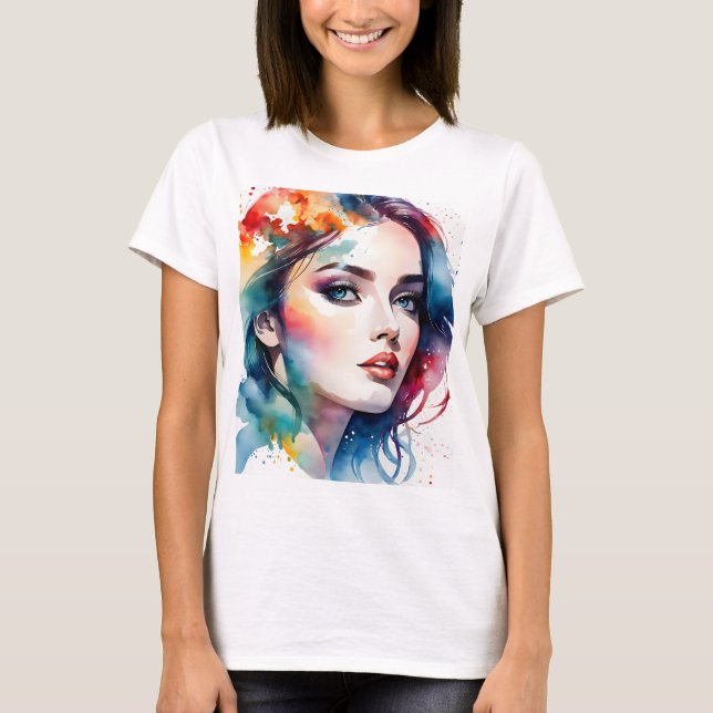 T-shirt Double exposition art femme (Devant)