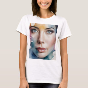 T-shirt Double exposition art femme