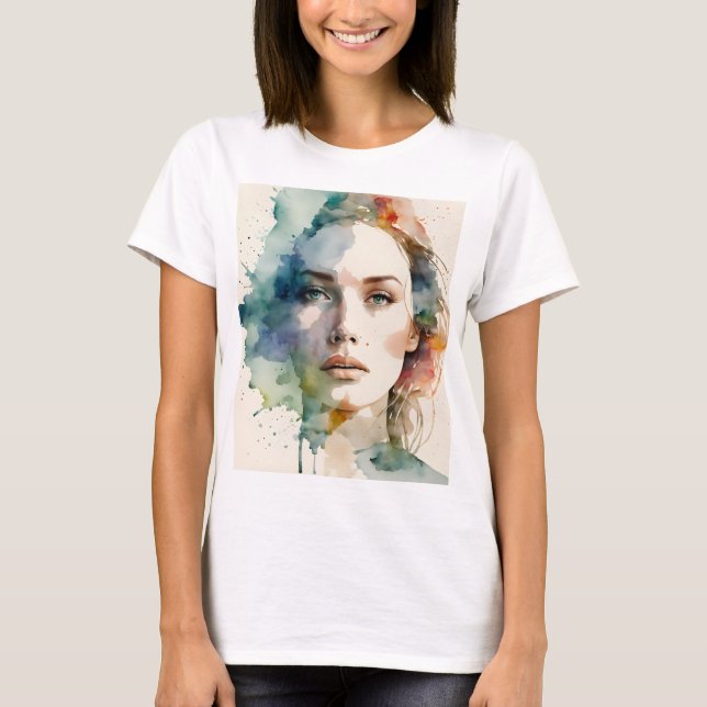 T-shirt Double exposition art femme (Devant)