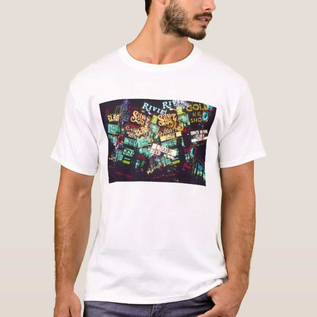 T-shirt Double exposition, enseignes de casino, Las Vegas, (Devant)