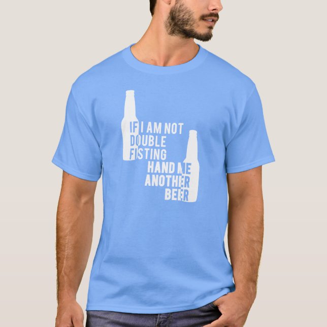 T-shirt Double Fisting comme les fils frais du champion un (Devant)