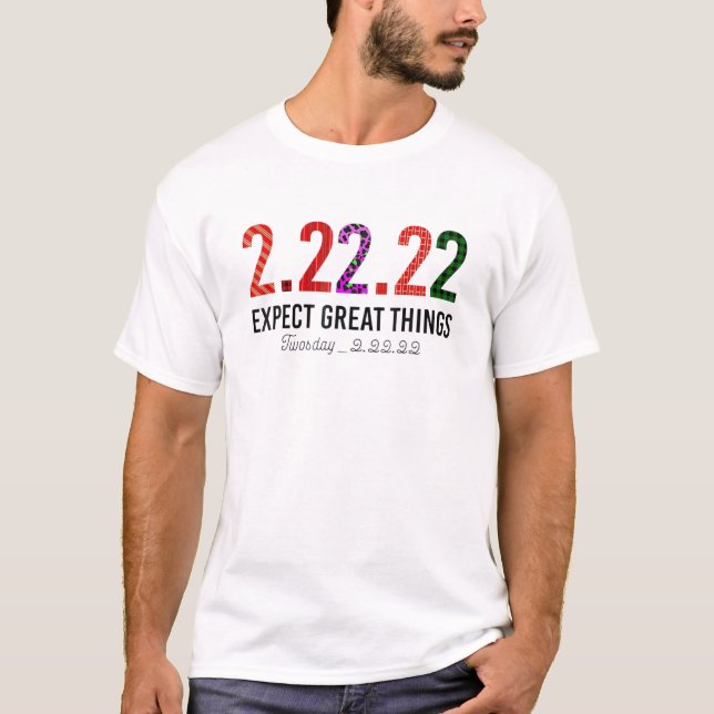T-shirt Double JOUR Tuesday February 22Nd 2022 Funny 2/22/ (Devant)