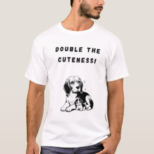 T-shirt Double la gentillesse ! Chien drôle