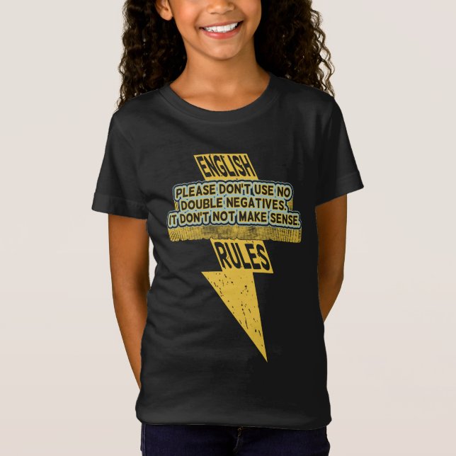 T-Shirt Double lecture négative de l'anglais (Devant)