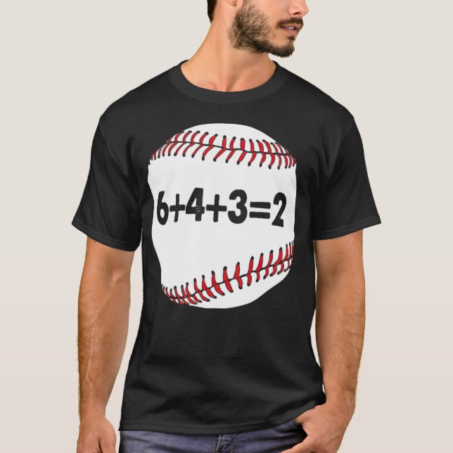T-shirt Double Play Baseball Team 6 4 3 2 Baseball (Devant)
