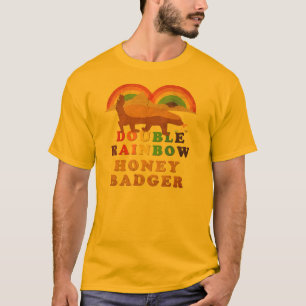 T-SHIRT DOUBLE RAINBOUR HONEY BADER