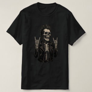 T-shirt Double Rock Skeleton   Chemise en métal vers le ha