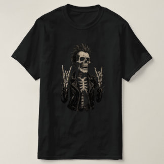 T-shirt Double Rock Skeleton | Chemise en métal vers le ha