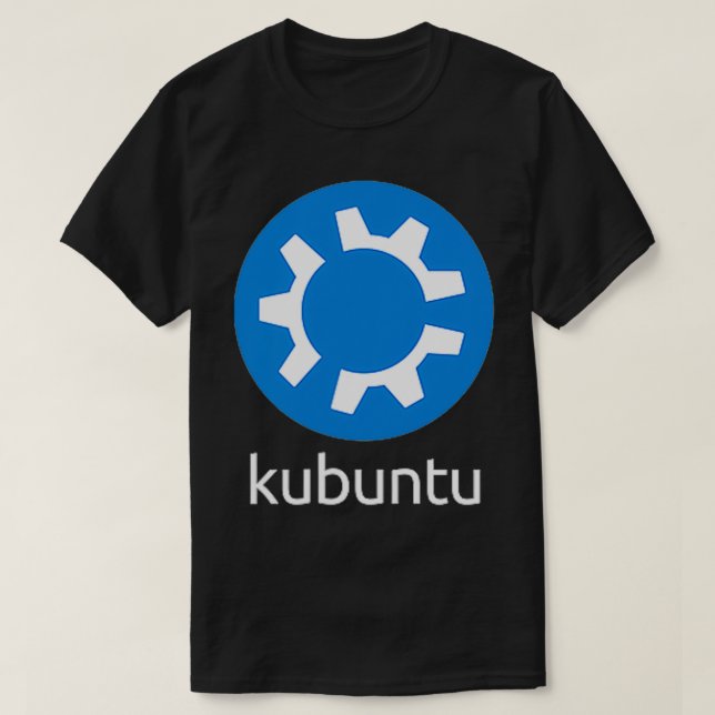 T-shirt DOUBLE SIDED Kubuntu Linux sécurité logicielle et  (Design devant)