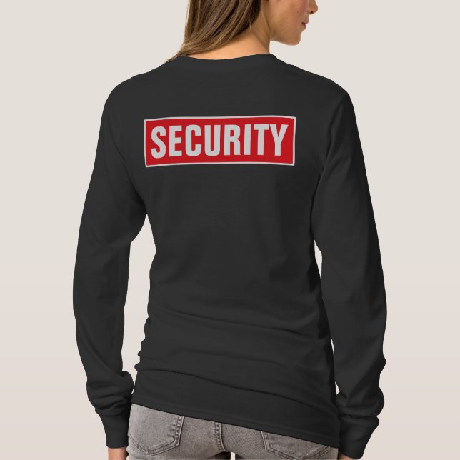 T-shirt Double Sided Print Womens Security Long Sleeve (Dos)
