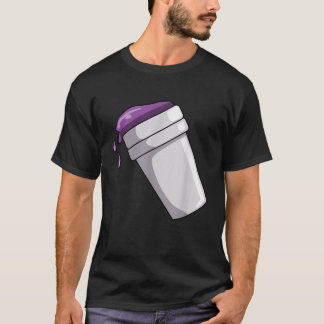 T-shirt Double tasse mauve maigre
