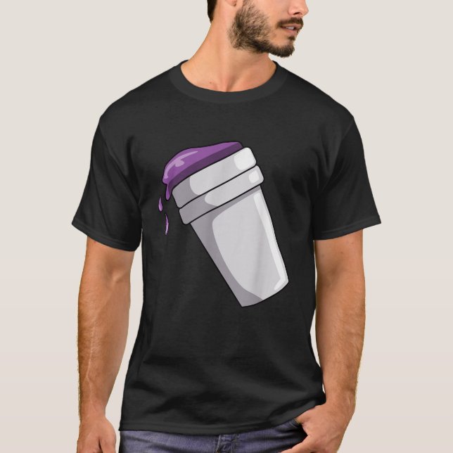 T-shirt Double tasse mauve maigre (Devant)