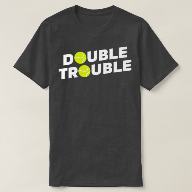 T-shirt Double trouble Funny (Design devant)
