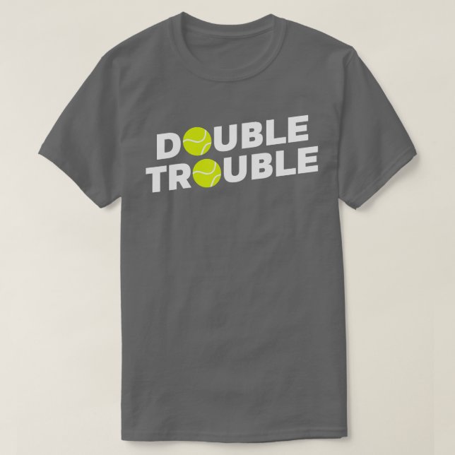 T-shirt Double trouble Funny (Design devant)