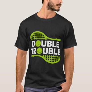 T-shirt Double-Trouble-Funny-Tennis
