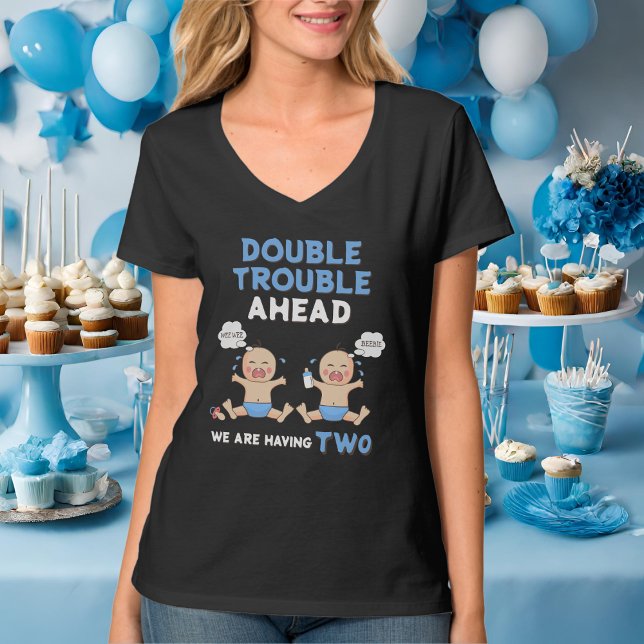 T-shirt Double Trouble Jumeaux Maman Pour Être (Créateur téléchargé)