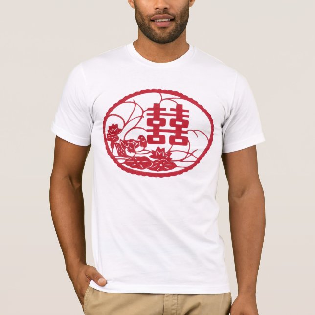 T-shirt Doubles canards d'arbre de bonheur (Devant)