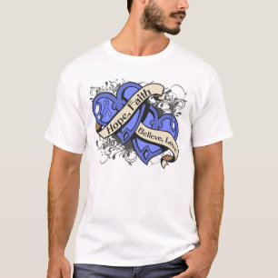T-shirt Doubles coeurs de Cancer de foi oesophagienne
