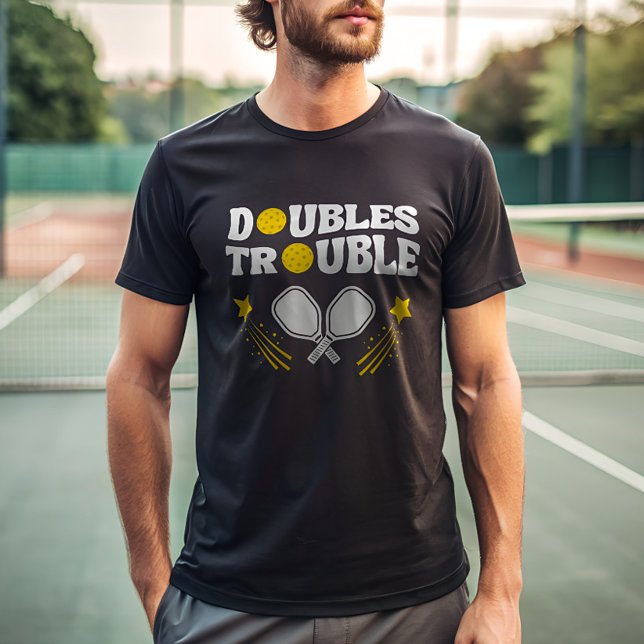 T-shirt Doubles problèmes tournoi partenaire de basket (Créateur téléchargé)