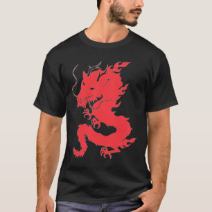T-shirt Doublez les ailes dégrossies de dragon sur la
