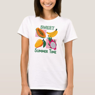 T-shirt Douce conception d'art pop de fruits tropicaux d'é