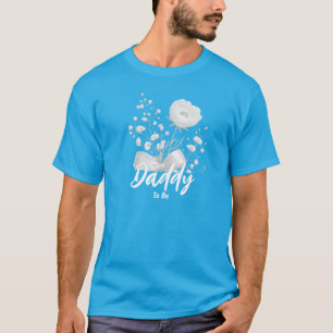 T-shirt Douce Couleur Bleue Aqua Fleur Sauvage Baby Shower
