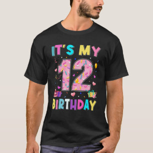 T-shirt Douce Donut C'est Mon 12ème Anniversaire 12 Ans